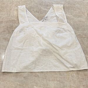 Madewell Ivory Open Back Tank Top